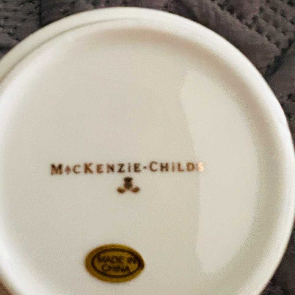 MacKenzie-Childs Monogrammed Black and Gold Mug - Picture 4 of 5